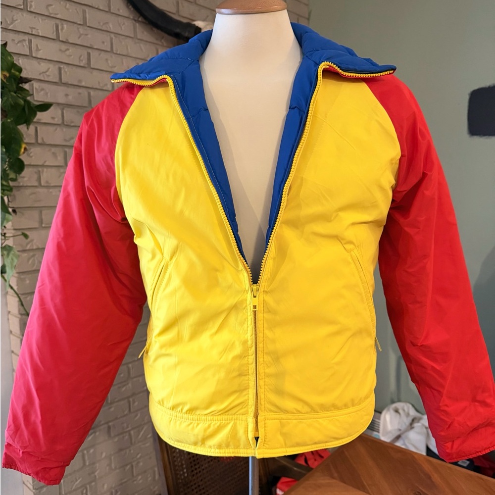 Vintage Pioneer Ski-Wear Down Jacket Made in Canada Colour Block